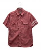 MOMOTARO JEANS桃太郎ジーンズ）の古着「半袖シャツ」｜レッド
