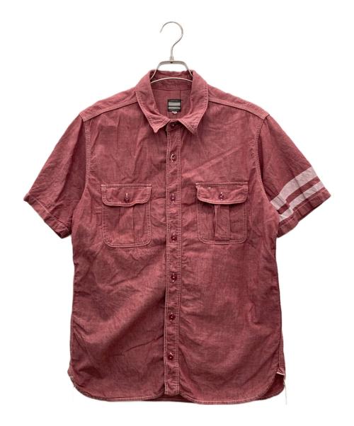 MOMOTARO JEANS（桃太郎ジーンズ）MOMOTARO JEANS (桃太郎ジーンズ) 半袖シャツ レッド サイズ:42の古着・服飾アイテム