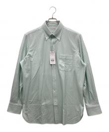 MACKINTOSH LONDON（マッキントッシュ ロンドン）の古着「カラードストライプジャージーシャツ」｜グリーン×ホワイト
