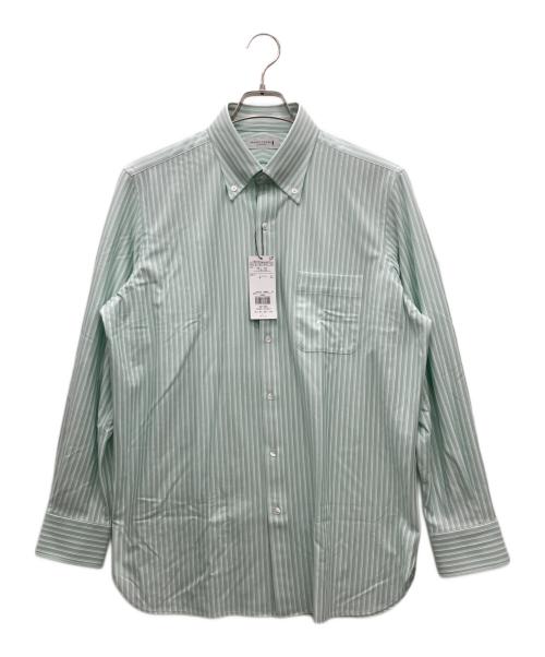 MACKINTOSH LONDON（マッキントッシュ ロンドン）MACKINTOSH LONDON (マッキントッシュ ロンドン) カラードストライプジャージーシャツ グリーン×ホワイト サイズ:L 未使用品の古着・服飾アイテム
