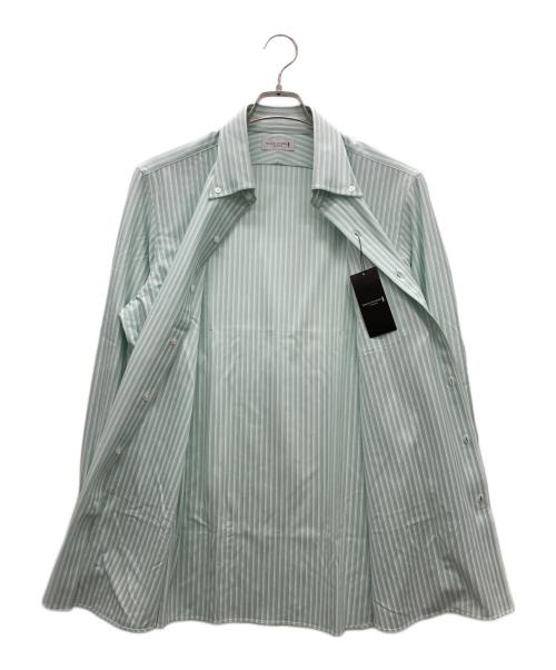 MACKINTOSH LONDON（マッキントッシュ ロンドン）MACKINTOSH LONDON (マッキントッシュ ロンドン) カラードストライプジャージーシャツ グリーン×ホワイト サイズ:L 未使用品の古着・服飾アイテム