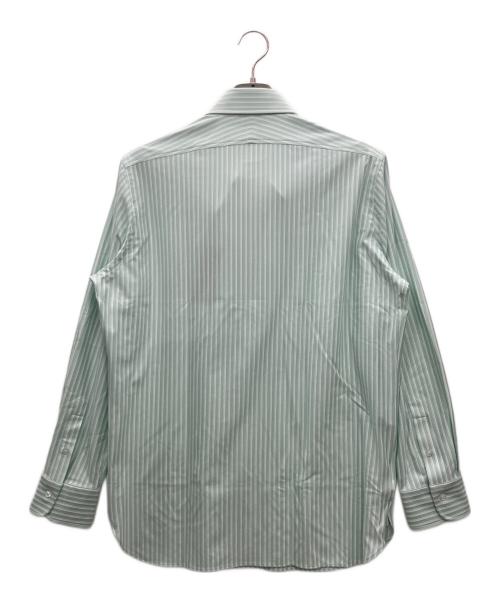 MACKINTOSH LONDON（マッキントッシュ ロンドン）MACKINTOSH LONDON (マッキントッシュ ロンドン) カラードストライプジャージーシャツ グリーン×ホワイト サイズ:L 未使用品の古着・服飾アイテム
