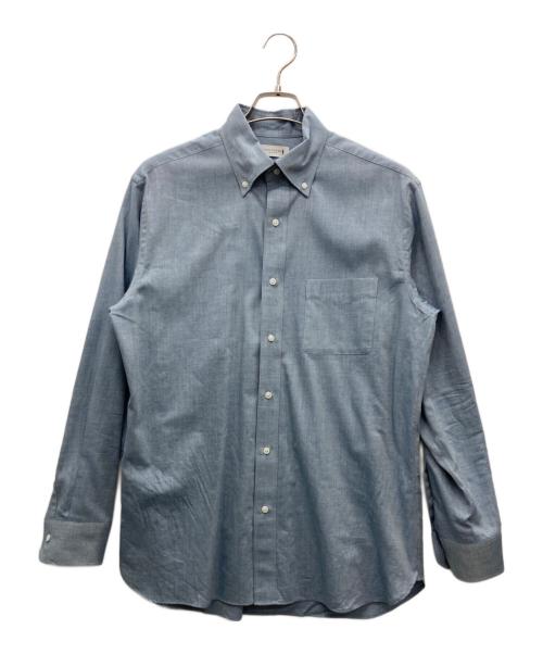 MACKINTOSH LONDON（マッキントッシュ ロンドン）MACKINTOSH LONDON (マッキントッシュ ロンドン) コットンカシミヤボタンダウンシャツ ブルー サイズ:Lの古着・服飾アイテム