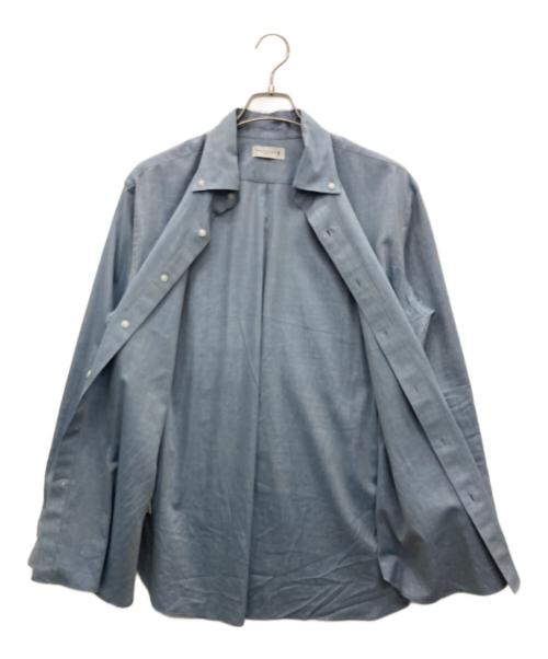 MACKINTOSH LONDON（マッキントッシュ ロンドン）MACKINTOSH LONDON (マッキントッシュ ロンドン) コットンカシミヤボタンダウンシャツ ブルー サイズ:Lの古着・服飾アイテム