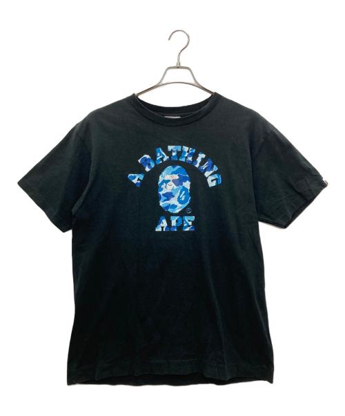 A BATHING APE（アベイシングエイプ）A BATHING APE (アベイシングエイプ) ABC CAMO COLLEGE Tシャツ ブラック サイズ:Ｌの古着・服飾アイテム