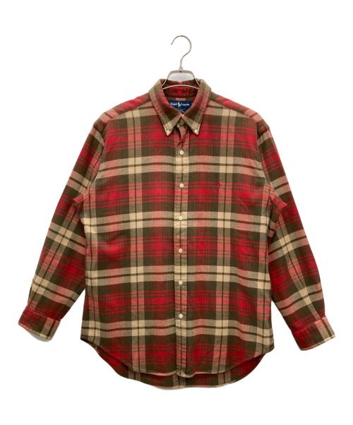 RALPH LAUREN（ラルフローレン）RALPH LAUREN (ラルフローレン) ボタンダウンシャツ ブラウン×チェック サイズ:Lの古着・服飾アイテム