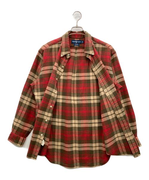 RALPH LAUREN（ラルフローレン）RALPH LAUREN (ラルフローレン) ボタンダウンシャツ ブラウン×チェック サイズ:Lの古着・服飾アイテム