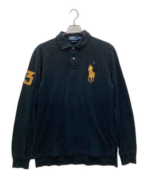 POLO RALPH LAUREN（ポロ・ラルフローレン）POLO RALPH LAUREN (ポロ・ラルフローレン) 長袖ポロシャツ ブラック サイズ:Lの古着・服飾アイテム