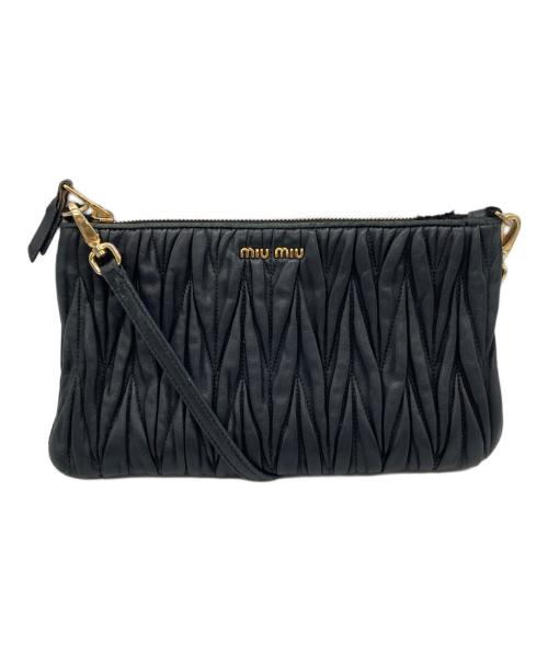 MIU MIU（ミュウミュウ）MIU MIU (ミュウミュウ) 2WAYショルダーバッグ ブラックの古着・服飾アイテム