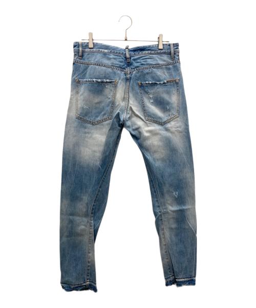 DSQUARED2（ディースクエアード）DSQUARED2 (ディースクエアード) ダメージデニムパンツ インディゴ サイズ:46の古着・服飾アイテム