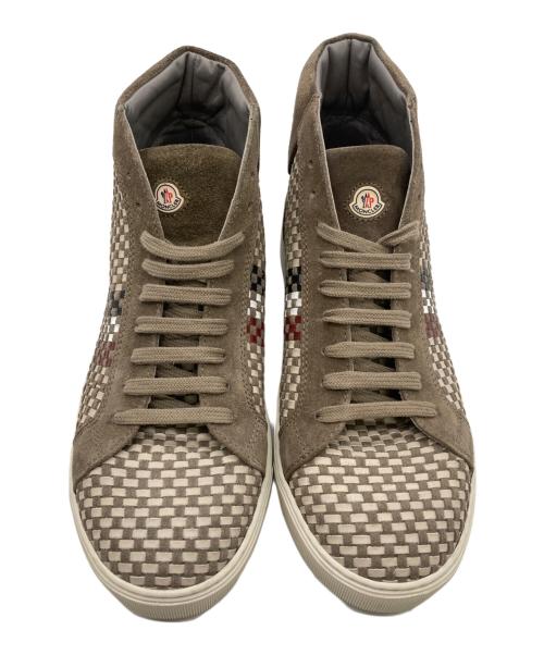 MONCLER（モンクレール）MONCLER (モンクレール) PIVOTハイカットスニーカー ベージュ サイズ:42の古着・服飾アイテム