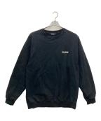 X-LARGEエクストララージ）の古着「CHENILLE SLANTED OG CREWNECK SWEATSHIRT」｜ブラック