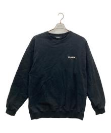 X-LARGE（エクストララージ）の古着「CHENILLE SLANTED OG CREWNECK SWEATSHIRT」｜ブラック