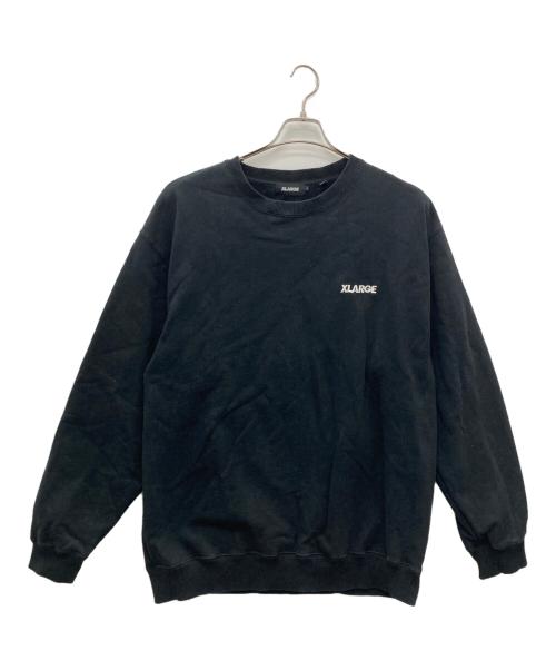 X-LARGE（エクストララージ）X-LARGE (エクストララージ) CHENILLE SLANTED OG CREWNECK SWEATSHIRT ブラック サイズ:Lの古着・服飾アイテム