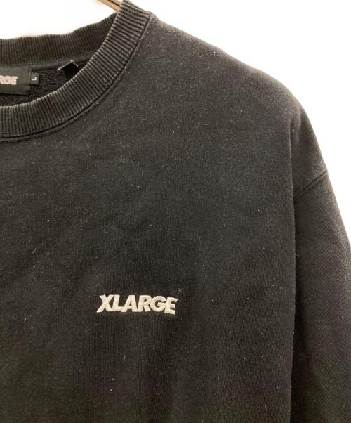 X-LARGE（エクストララージ）X-LARGE (エクストララージ) CHENILLE SLANTED OG CREWNECK SWEATSHIRT ブラック サイズ:Lの古着・服飾アイテム