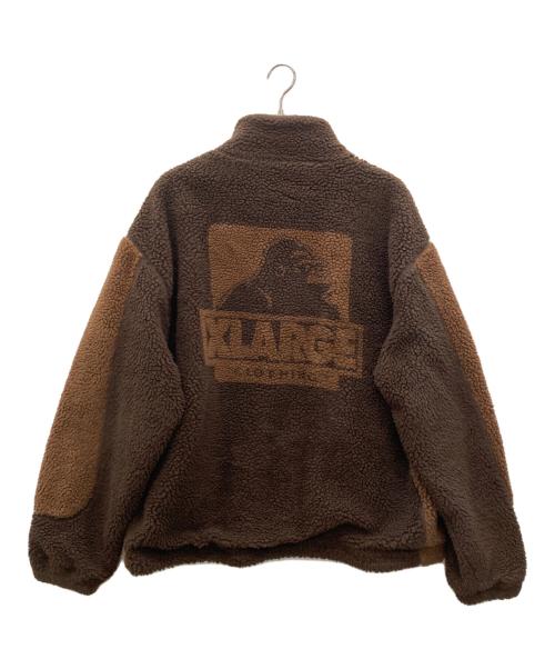 X-LARGE（エクストララージ）X-LARGE (エクストララージ) PANELED BOA FLEECE JACKET ブラウン サイズ:Ｌの古着・服飾アイテム