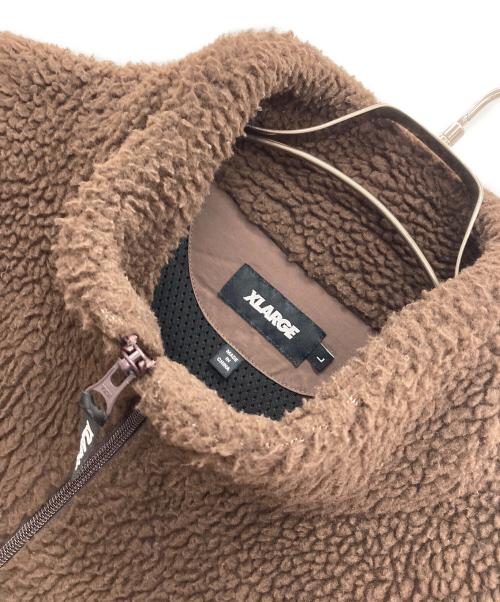 X-LARGE（エクストララージ）X-LARGE (エクストララージ) PANELED BOA FLEECE JACKET ブラウン サイズ:Ｌの古着・服飾アイテム