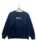 stussyステューシー）の古着「クルーネックスウェット」｜ネイビー