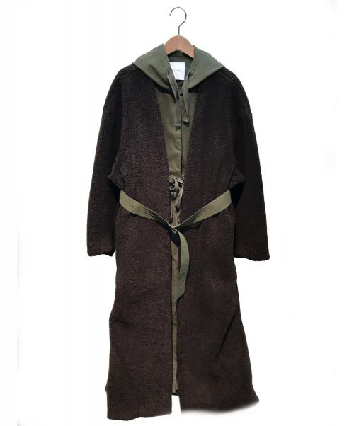 CLANE（クラネ）CLANE (クラネ) ミリタリーレイヤーボアコート オリーブ×ブラウン サイズ:1の古着・服飾アイテム