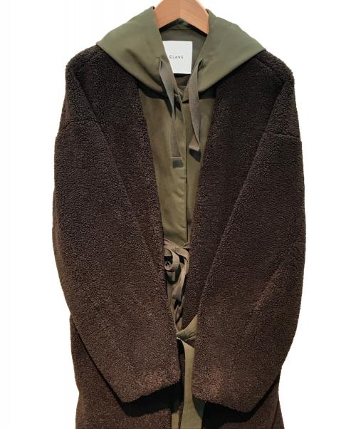 CLANE（クラネ）CLANE (クラネ) ミリタリーレイヤーボアコート オリーブ×ブラウン サイズ:1の古着・服飾アイテム