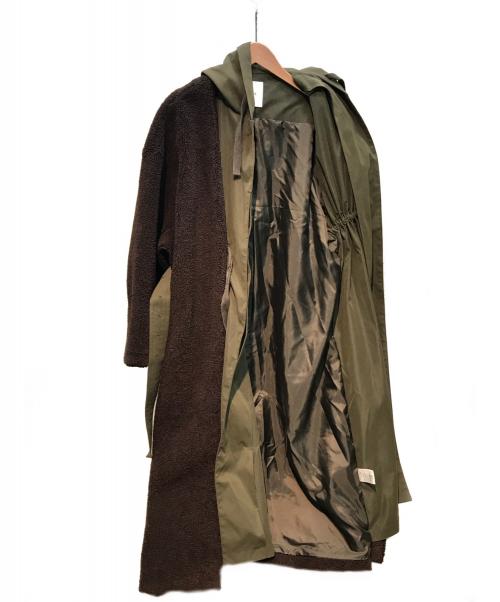 CLANE（クラネ）CLANE (クラネ) ミリタリーレイヤーボアコート オリーブ×ブラウン サイズ:1の古着・服飾アイテム