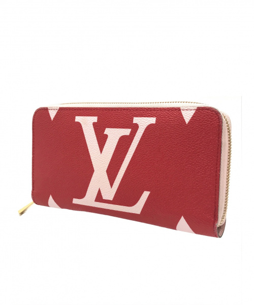 LOUIS VUITTON（ルイ ヴィトン）LOUIS VUITTON (ルイヴィトン) ジッピーウォレット/長財布 ピンク×レッド サイズ:実寸サイズをご確認ください。 モノグラム　ラウンドファスナーの古着・服飾アイテム