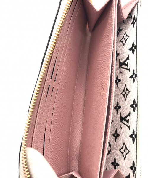 LOUIS VUITTON（ルイ ヴィトン）LOUIS VUITTON (ルイヴィトン) ジッピーウォレット/長財布 ピンク×レッド サイズ:実寸サイズをご確認ください。 モノグラム　ラウンドファスナーの古着・服飾アイテム