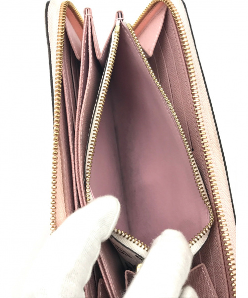 LOUIS VUITTON（ルイ ヴィトン）LOUIS VUITTON (ルイヴィトン) ジッピーウォレット/長財布 ピンク×レッド サイズ:実寸サイズをご確認ください。 モノグラム　ラウンドファスナーの古着・服飾アイテム