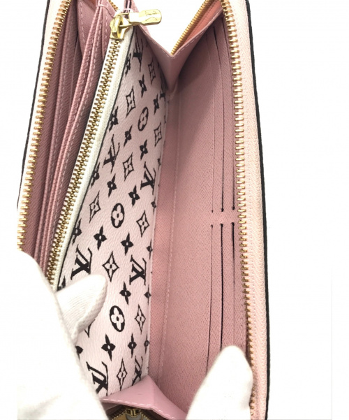 LOUIS VUITTON（ルイ ヴィトン）LOUIS VUITTON (ルイヴィトン) ジッピーウォレット/長財布 ピンク×レッド サイズ:実寸サイズをご確認ください。 モノグラム　ラウンドファスナーの古着・服飾アイテム