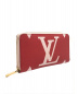 LOUIS VUITTON (ルイヴィトン) ジッピーウォレット/長財布 ピンク×レッド サイズ:実寸サイズをご確認ください。 モノグラム　ラウンドファスナー：89800円