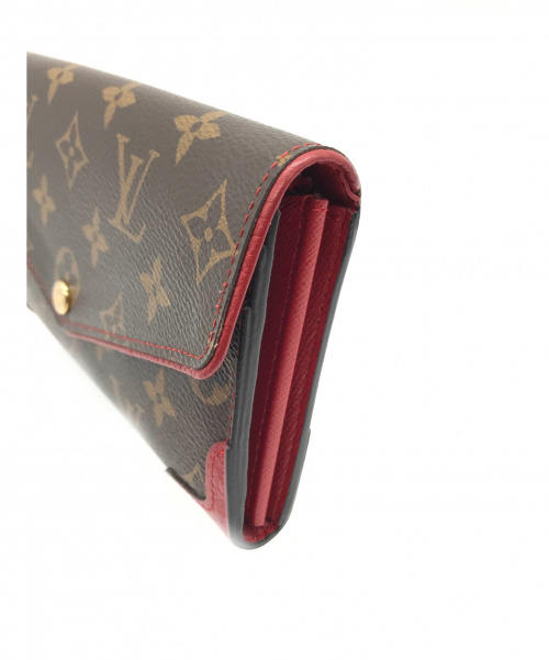 LOUIS VUITTON（ルイ ヴィトン）LOUIS VUITTON (ルイヴィトン) ポルトフォイユ・サラ レティーロ/長財布 ブラウン×レッド サイズ:実寸サイズをご確認ください。 モノグラム　MI3108の古着・服飾アイテム
