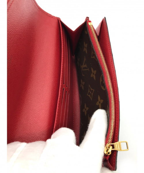 LOUIS VUITTON（ルイ ヴィトン）LOUIS VUITTON (ルイヴィトン) ポルトフォイユ・サラ レティーロ/長財布 ブラウン×レッド サイズ:実寸サイズをご確認ください。 モノグラム　MI3108の古着・服飾アイテム