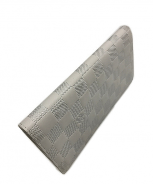 LOUIS VUITTON（ルイ ヴィトン）LOUIS VUITTON (ルイ ヴィトン) ポルトフォイユブラザNM ホワイト サイズ:実寸サイズをご確認ください。 ダミエ　長財布　RA0260　イニシャル刻印有の古着・服飾アイテム