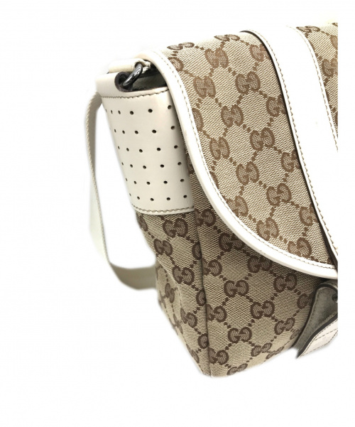 GUCCI（グッチ）GUCCI (グッチ) メッセンジャーバッグ ベージュ サイズ:実寸サイズをご確認下さい。 ショルダーバッグの古着・服飾アイテム