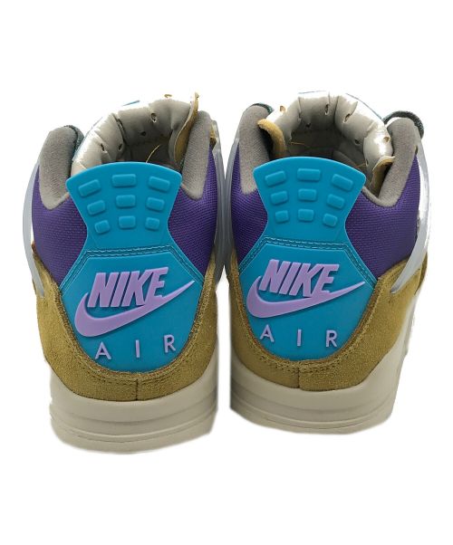 NIKE（ナイキ）NIKE (ナイキ) UNION (ユニオン) スニーカー AIR JORDAN 4 RETRO（エアジョーダン4レトロ） デザートモス×ターコイズブルー サイズ:US7.5の古着・服飾アイテム