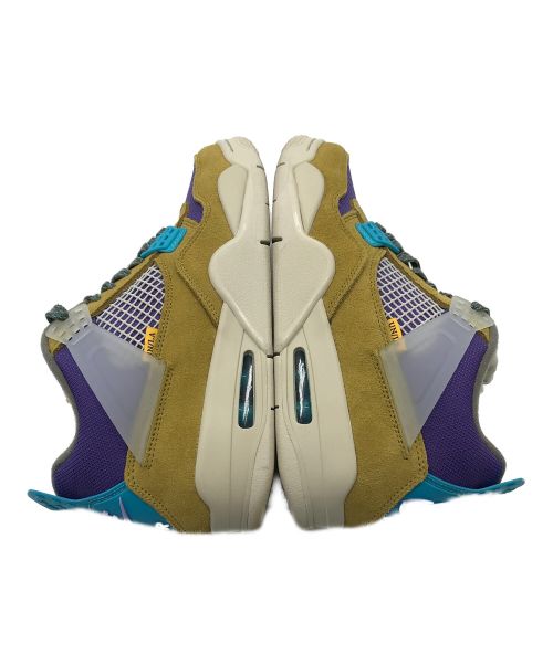 NIKE（ナイキ）NIKE (ナイキ) UNION (ユニオン) スニーカー AIR JORDAN 4 RETRO（エアジョーダン4レトロ） デザートモス×ターコイズブルー サイズ:US7.5の古着・服飾アイテム