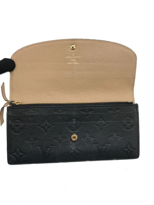 LOUIS VUITTON（ルイ ヴィトン）LOUIS VUITTON (ルイ ヴィトン) ポルトフォイユ・エミリー ノワール アンプラント ブラック サイズ:実寸サイズにてご確認ください。の古着・服飾アイテム