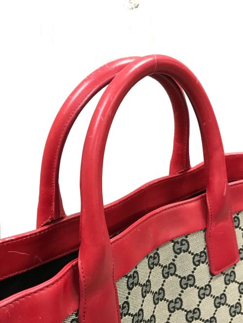 GUCCI（グッチ）GUCCI (グッチ) トートバッグ レッド サイズ:実寸サイズにてご確認ください。の古着・服飾アイテム