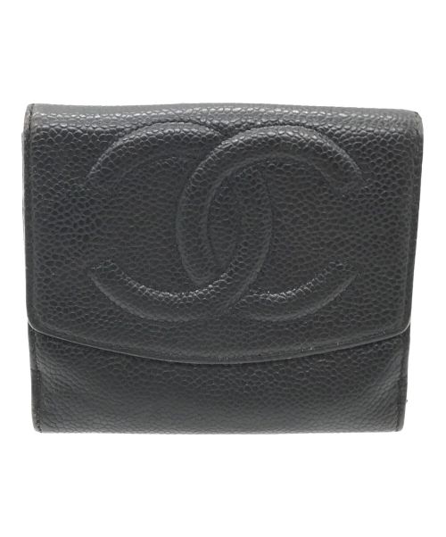 CHANEL（シャネル）CHANEL (シャネル) 2つ折り財布 ブラック サイズ:実寸サイズにてご確認ください。の古着・服飾アイテム