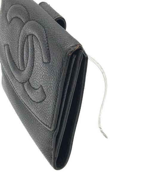 CHANEL（シャネル）CHANEL (シャネル) 2つ折り財布 ブラック サイズ:実寸サイズにてご確認ください。の古着・服飾アイテム