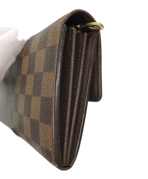 LOUIS VUITTON（ルイ ヴィトン）LOUIS VUITTON (ルイ ヴィトン) ダミエ ポルトフォイユ･サラ 長財布 ブラウン サイズ:実寸サイズにてご確認ください。の古着・服飾アイテム