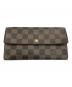 LOUIS VUITTON（ルイ ヴィトン）の古着「ダミエ ポルトフォイユ･サラ 長財布」｜ブラウン