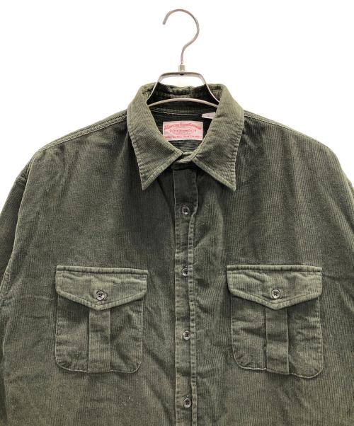 A BATHING APE（アベイシングエイプ）A BATHING APE (ア ベイシング エイプ) コーデュロイシャツ オリーブ サイズ:Lの古着・服飾アイテム