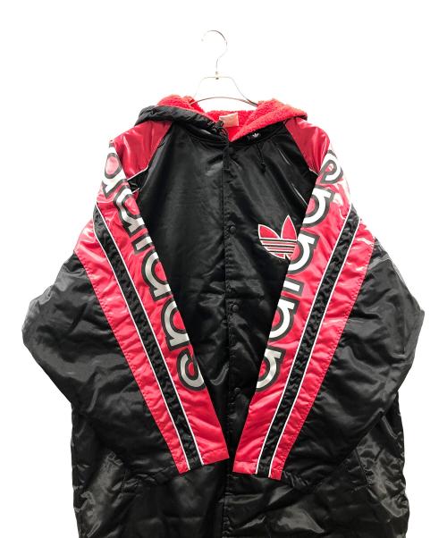 adidas（アディダス）adidas (アディダス) ベンチコート ブラック×レッド サイズ:不明の古着・服飾アイテム