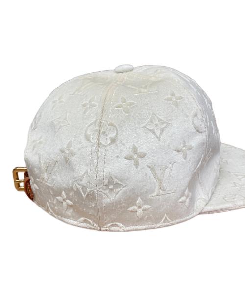 LOUIS VUITTON（ルイ ヴィトン）LOUIS VUITTON (ルイ ヴィトン) ベロアキャップ ホワイト サイズ:実寸サイズにてご確認くださいの古着・服飾アイテム