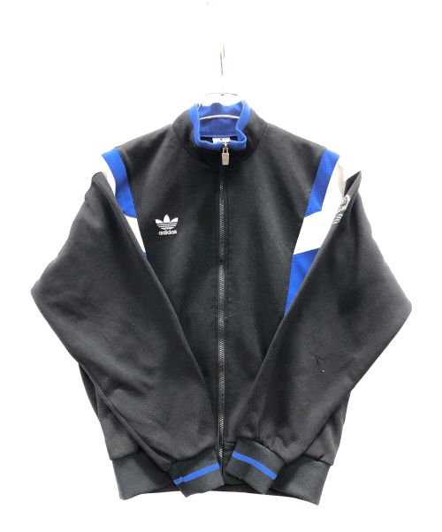 adidas（アディダス）adidas (アディダス) セットアップジャージ ブラック×ブルー サイズ:Lの古着・服飾アイテム