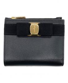 Salvatore Ferragamo（サルヴァトーレ フェラガモ）の古着「2つ折り財布」｜ブラック