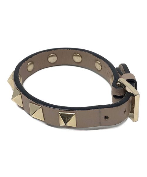 VALENTINO（ヴァレンティノ）VALENTINO (ヴァレンティノ) ロックスタッズブレスレット ベージュ サイズ:実寸サイズにてご確認ください。の古着・服飾アイテム