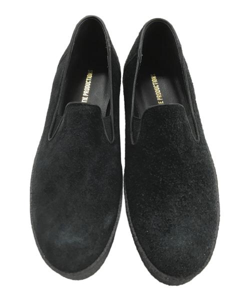 COOTIE PRODUCTIONS（クーティープロダクツ）COOTIE PRODUCTIONS (クーティープロダクツ) スウェードスリッポン ブラック サイズ:7の古着・服飾アイテム