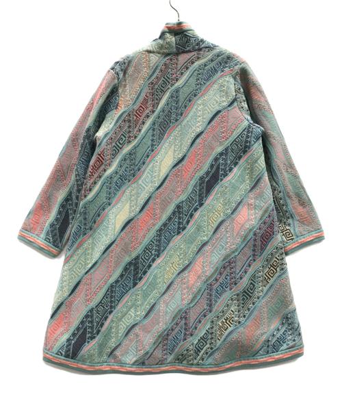 Coogi（クージー）Coogi (クージー) 3Dニットコート ブルー×ピンク サイズ:Sの古着・服飾アイテム